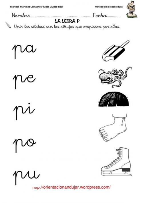 LETRA P letra p: